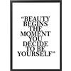Generic Quadro con Cornice o solo Poster - Testi e Citazioni - Tutte le Dimensioni - Vari Colori - Made in Italy (034 Beauty)