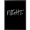 Generic Quadro con Cornice o solo Poster - Testi e Citazioni - Tutte le Dimensioni - Vari Colori - Made in Italy (041 Night)