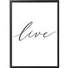 Generic Quadro con Cornice o solo Poster - Testi e Citazioni - Tutte le Dimensioni - Vari Colori - Made in Italy (010 Live)