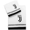 Juventus Set Spugna Coppia 2 Pezzi 1+1 OSPITE 40 x 60 + Asciugamano 60 x 100 Asciugamani 100% Spugna di Puro Cotone Bianco Nero