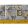 Russo Tessuti Tovaglia Antimacchia Plastificata Cuore Allungato Shabby 4 6 12posti-Giallo-4 Posti
