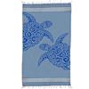 BANZAII TEXTILE INNOVATOR ONLINE Banzaii Telo Mare - Fouta per Lettino e Sdraio, Asciugatura Rapida, 90 x 170 cm Tartaruga Blu