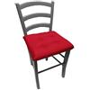 Russo Tessuti Poliestere, Set 6 Cuscini Coprisedia Imbottito Sedie Cucina Rosso Natalizio Natale