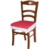Russo Tessuti 2 Cuscini Coppia Coprisedia Imbottiti Sedie Cucina Cuoricini Fascia Elastica-Rosso