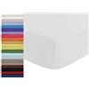Tata Home Lenzuolo sotto con Angoli ed Elastici 100% Cotone Misura cm 180x210 Letto Matrimoniale Due Piazze Altezza cm 25 Colore Bianco Made in Italy 57 Fili al cm2