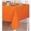 Passion Tovaglia tavola antimacchia no stiro idrorepellente in tessuto arancio verde blu bianco panna (Arancio)