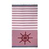 BANZAII TEXTILE INNOVATOR ONLINE Banzaii Telo Mare - Fouta per Lettino e Sdraio, Asciugatura Rapida, 90 x 170 cm Timone Rosso
