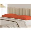 BANZAII TEXTILE INNOVATOR ONLINE Banzaii Coppia Federe per Cuscini Letto 100% Puro Cotone Traspirante, Anti Acaro, Alta Qualità 50x80 cm, Made in Italy, Arancio