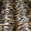 Russo Tessuti Tessuto Cavallino Ecopelle Pelliccia Tigre MACULATO Marrone Nero 1 x 1.5 mt