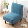 Highdi Jacquard Fodera Copripoltrona Senza Braccioli Elasticizzato, Copridivano Coprisedie Accent con Schienale 1 Posto Lavabili Removibili Coprisedia per Sala da Pranzo Soggiorno (Blu)