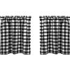 Betos Tenda da cucina corta Tenda da bistrot vintage Tende Cucina Country Motivo a Quadretti Tendine a Quadretti Buffalo Check tende corte per finestre piccol, Bianco e nero 68*90cm x 2pezzi