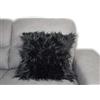 Tata Home Cuscino Peloso in Finta Pelliccia Decorativo per Divano e Letto Anima + Federa Peluche Set 2 Pezzi Mis. 45x45 cm Nero