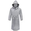Irge Accappatoio Microfibra Cappuccio e Borsetta Unisex (Grigio, M)