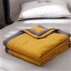 FANSU Copriletto Trapuntato Matrimoniale Singolo Elegante Reversibile Coperta Trapunta Primaverile Estivo Antipolveri Copri Letto per Camera da Letto (Giallo,170x200cm)