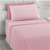 L'ANTICO ARCOLAIO - Lenzuola Letto Singolo 100% Cotone Completo con Federe Cuscini, Set Anallergico e Antiacaro, Colore Tinta Unita, Manifattura Made in Italy con Fibra Naturale
