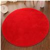 YOUCAI Tappeto Rotondo Soggiorno, Morbido Moderno Finta Pelliccia Soffice Pelo Lungo/Corto Antiscivolo Tappeti Camera da Letto Tappetini Shaggy,80cm,Rosso-Corto