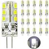 XINYANSEE 20 pezzi Lampadina LED G4 3W, Bianco freddo 6000K, Equivalente a 30W Lampada Alogena,260LM, DC 12V, Angolo di visione 360°