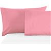 BANZAII TEXTILE INNOVATOR ONLINE Banzaii Coppia Federe Cuscini Letto in Microfibra 50x80 cm, Anallergiche, Antiacaro, Made in Italy, Rosa