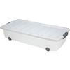 Spetebo Contenitore sottoletto con rotelle, 40 o 60 litri, colore: bianco, (80 x 40 x 17 cm, 40 litri)