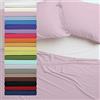 Tata Home Lenzuolo sopra 100% Cotone Misura cm 150x300 Letto Singolo 1 Piazza Colore Rosa Made in Italy 57 Fili al cm2