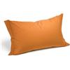 Caleffi 8635, Cotone Tinta Unita Coppia Federe per Standard Letto, Arancio