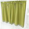 SimidunEUR Tenda Finestra Stile Giapponese Chic Ricamata Misto Lino Poliestere,Verde,137 * 91 CM