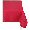 Casatessile Tovaglia antimacchia Jacquard Queen Tovaglie Decorative Copritavolo Idrorepellente Elegante Tovaglia Anti Macchia per Casa Ristorante Bar caffè - Rosso, 4 posti 140X140 cm.