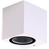 zhongshan Applique lampada cubo da parete a muro gu10 max 10w led per interno esterno moderno faretto monoemissione 80x80x67mm (Quadrato)