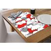 IlGruppone Il Gruppone Passione Casa Tovagliette Americane in PVC Set di 2/4/6/8 pz da Tavola Antiscivolo in Vinile Anche per Hotels, Bar e Ristoranti - Face Rosso - 4 Pezzi