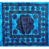 Seamar Telo Arredo Copritutto Grande Poseidon 220x240cm 100% Cotone Copri divano Gran foulard Batik Indiano (Azzurro)
