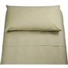 STORE SORRENTO Completo letto singolo Irge in cotone lenzuolo sopra,lenzuolo sotto,1 federa (Beige)
