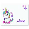 L'Arcobaleno di Luci Tovaglietta tovaglia americana Unicorno e nome personalizzato ideale per bambine