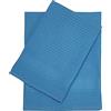 CA' D'ORO Nido d'ape Coppia Asciugamani da bagno, Asciugamani in Cotone Piquè, Set 2 Asciugamani, Viso (60 x 110 cm) + Ospite (60 x 40 cm) (AZZURRO)