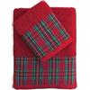 Cieffepi Home Collections SCOZIA - Set Spugna Natalizio 2 Asciugamani (Viso + Ospite) (Rosso)