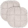 PARAMAISON Cuscini Coprisedia Shabby Chic Melange, Set da 2 pezzi, Trapuntato, Imbottito, Fissaggio con 4 Alette, 40x40 cm, Vari Colori