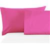 BANZAII TEXTILE INNOVATOR ONLINE Banzaii Coppia Federe Cuscini Letto in Microfibra 50x80 cm, Anallergiche, Antiacaro, Made in Italy, Fuxia