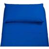 STORE SORRENTO Completo letto singolo Irge in cotone lenzuolo sopra,lenzuolo sotto,1 federa (Blu royal)