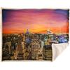 Caleffi Coperta Plaid in Pile ricciolino NY Sunset 130x160 cm Peso 460 gr/mq