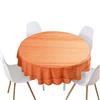 Highdi Tovaglia Rotonda Antimacchia, Tavolo Circolare Copertura Antipolvere Impermeabile Moderna Tovaglia Tonda per Buffet, Matrimonio, Ristorante, Festa (Modello Arancione,Diametro 180cm)