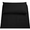 STORE SORRENTO Completo letto singolo Irge in cotone lenzuolo sopra,lenzuolo sotto,1 federa (Nero)