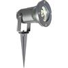 VR VETRINEINRETE Vetrineinrete® Faretto da esterno lampada led da giardino con picchetto interrabile e staffa a parete portalampada ip57 gu10 ES12 balcone (Grigio) C59