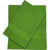 CA' D'ORO Nido d'ape Coppia Asciugamani da bagno, Asciugamani in Cotone Piquè, Set 2 Asciugamani, Viso (60 x 110 cm) + Ospite (60 x 40 cm) (MENTA)
