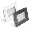 LED LEDS SEGNAPASSO LED 3W IP65 PER SCATOLA 503 CON CORNICE BIANCA INOX 230V CCT 3000K 4000K 6000K