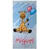 LolaPix Telo da Mare Bambino. Telo Mare. Regalo Personalizzato. Asciugamano Personalizzato. Vari Disegni e Dimensioni. Giraffa Blu