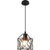 Mengjay Trade Plafoniera Lampadario, Vintage industriale lampada da soffitto, Lampada a Sospensione in metallo nero gabbia ferro Forma E27 Base per corridoio, portico, camera da letto