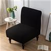 Highdi Jacquard Fodera Copripoltrona Senza Braccioli Elasticizzato, Copridivano Coprisedie Accent con Schienale 1 Posto Lavabili Removibili Coprisedia per Sala da Pranzo Soggiorno (Nero)