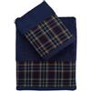 Cieffepi Home Collections SCOZIA - Set Spugna Natalizio 2 Asciugamani (Viso + Ospite) (Blu)