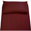 STORE SORRENTO Completo letto singolo Irge in cotone lenzuolo sopra,lenzuolo sotto,1 federa (Bordeaux)