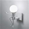 Chao Zan Creativo Vintage Lampada da Parete Applique Lampada a Muro Industriale Retro Ferro Art Cartone animato Design E27 presa per Bar Bambini Camera da Letto Cucina Ristorante Caffè Corridoio Loft (Bianco)