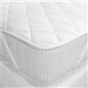 Intrecci Topper Singolo, Topper Imbottito 90x200 cm, Trapuntatura a Quadri, Lavabile in Lavatrice, Anallergico, Igienico, con Angoli Elastici, più Comfort per il Letto, Sonno Confortevole.